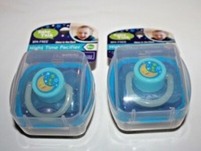 Baby Talk - Night Time Pacifier : Glow In The Dark/ Blue Moon Lot Of 2 New