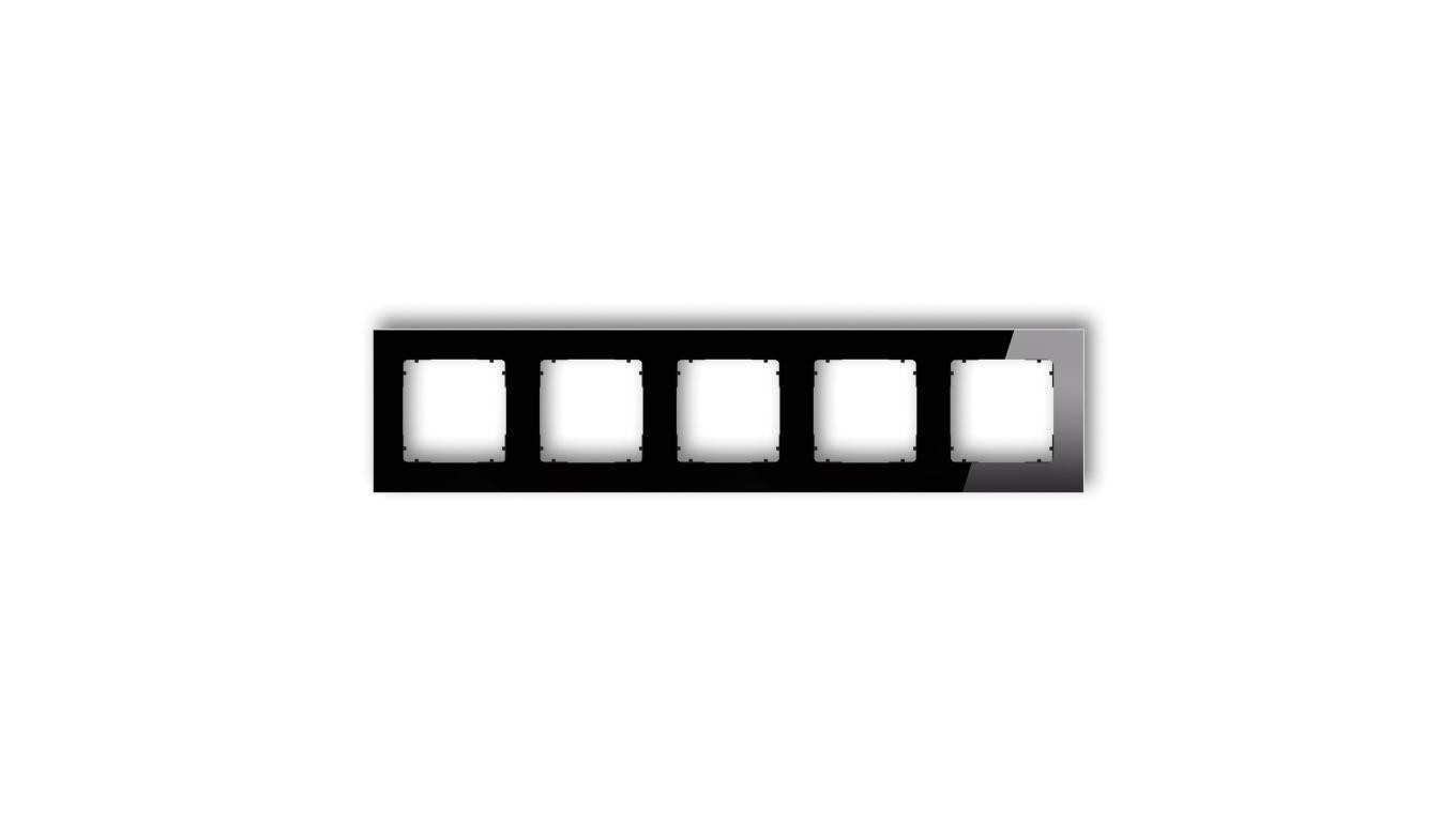 ICON Universal five-fold square frame - glass effect (frame: black, botto /T2UK