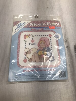 1991 Dimensions I Love You Nice N Easy Cross Stitch Kit Sheep Sealed