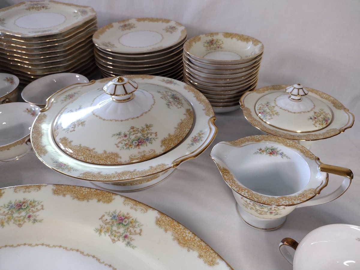 Rare Gorgeous Mint Antique 1920s VTG Noritake M China 102 piece