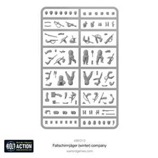 Bolt Action German Fallschirmjager Winter Plastic Sprue 1 w/5x bases New 2024