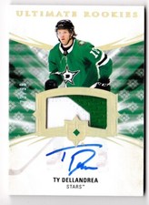20-21 UD Ultimate Ty Dellandrea /99 Auto Patch Rookie Dallas Stars 2020