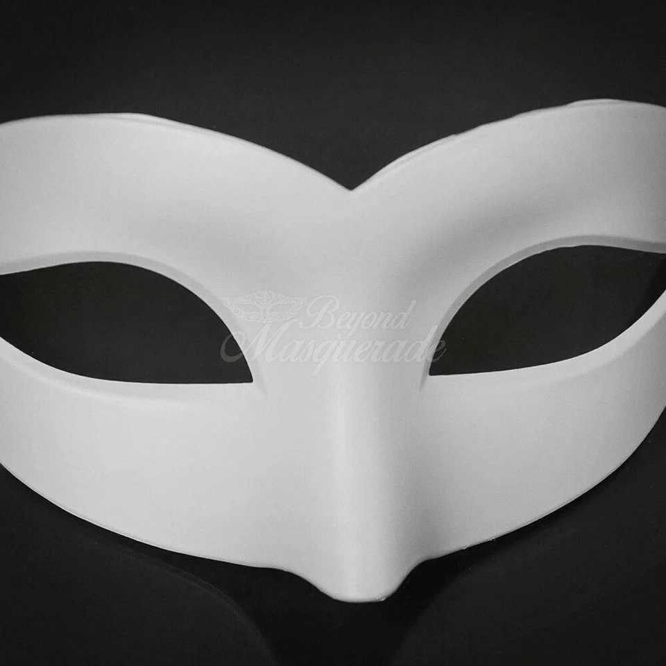 Plain White Blank Decorating Craft Full Face Masquerade Mask Costume Party - Image 3 of 4