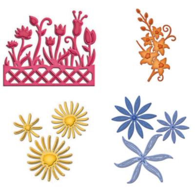 Stanzschablone Blumen Blüten, D-Lites, Spellbinders Shapeabilities S2