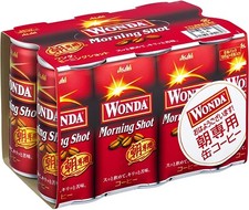 Lattina Caffè Bevande ASAHI WONDA MORNING SHOT Latte Zucchero 185ml Set 6 Confezioni Giappone