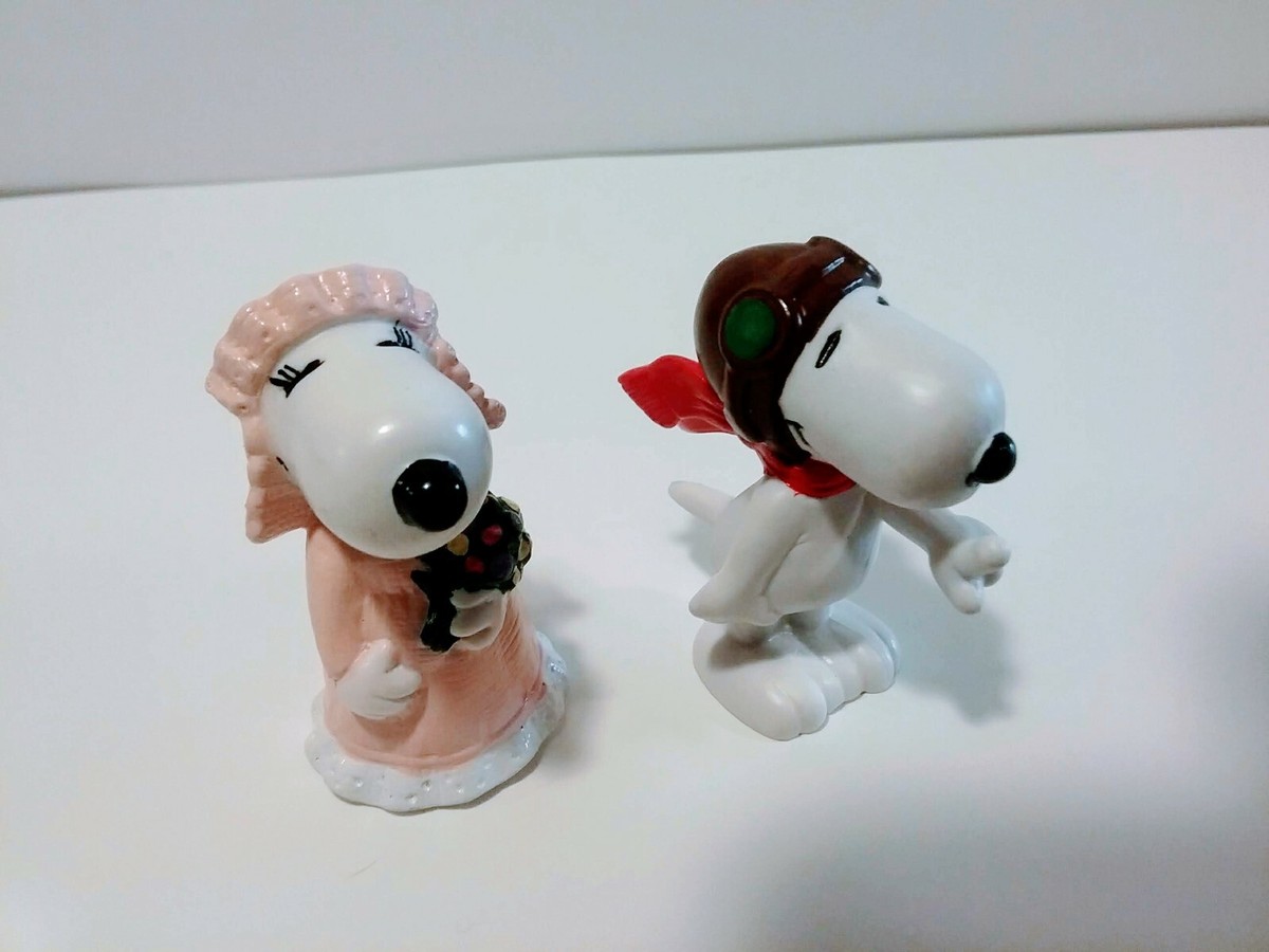 SNOOPY OLD ２体SET Vintage Set of 2 Peanuts Snoopy Toys - Scout Stackable