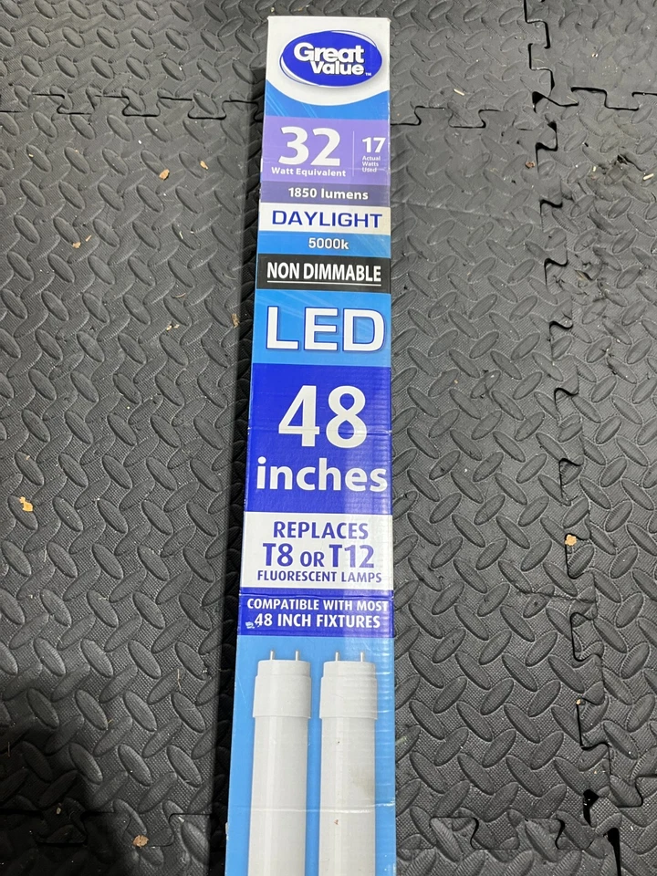 T8 8FT LED Shop Light Bulbs 1850 LUMENS 500K DAYLIGHT Replace T8 or T12 - Image 2 of 2