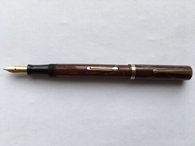 c1920s-30s VINTAGE WATERMAN S IDEAL No94 BROWN&GREY ACHATE PATTERN FÜLLFEDERHALTER