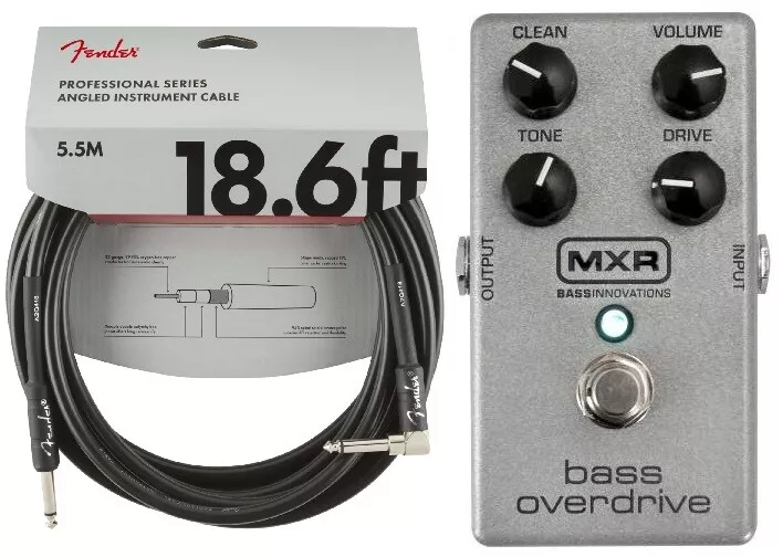 MXR Bass Overdrive Effects Pedal M-89 ( FREE 18FT FENDER CABLE