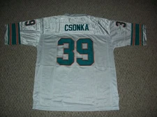 LARRY CSONKA Unsigned Custom Miami Sewn New Football Jersey Sze S-3XL Teal/White