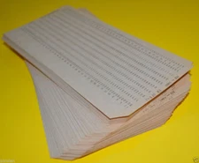 50pcs VINTAGE MAINFRAME COMPUTER PUNCH CARDS. IBM 80-column card format 70-80s