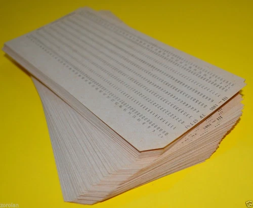 50pcs VINTAGE MAINFRAME COMPUTER PUNCH CARDS. IBM 80-column card format 70-80s
