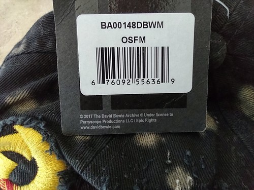David Bowie Hat Baseball Cap Distressed Look By H3 Head ware New NWT Strapback - Picture 6 of 8