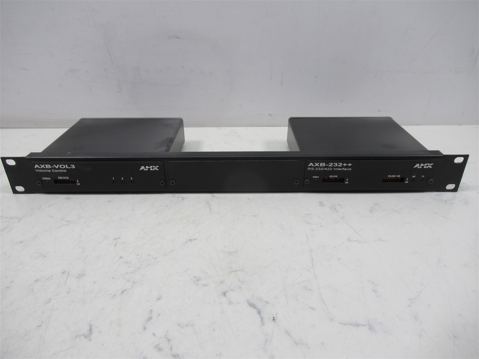 AMX AXB-VOL3 Volume Control & AXB-232 RS-232/422 Interface Rack Mount Units