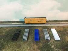 (1) 48 Barrel Lot 55gal Drum Load + Pallets Set N Scale 1:160 - 5 COLOR CHOICES!