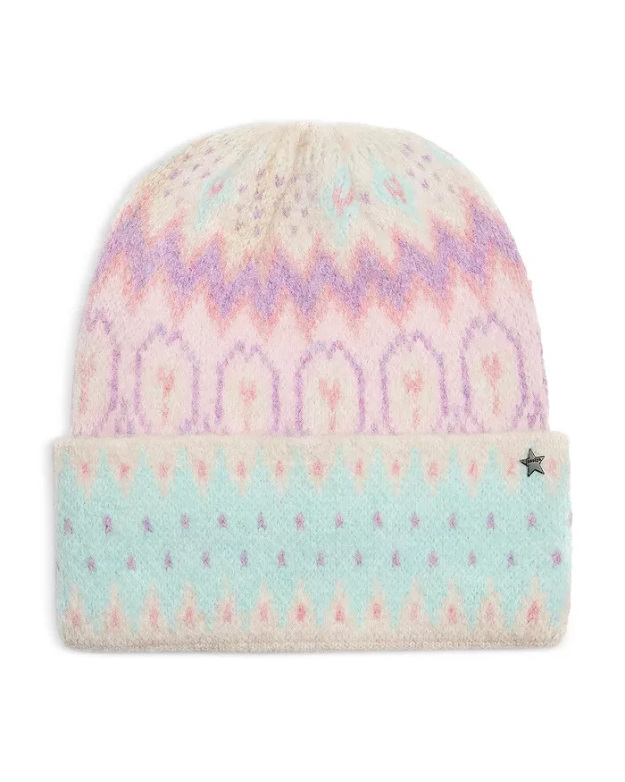 Вязаная шапка Jocelyn Fair Isle, пастельный цвет, Один размер, $65