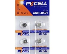 4 PACK AG0 LR521 379 SR521W SR521SW 1.5V PCS Alkaline Watch Battery Button Cell