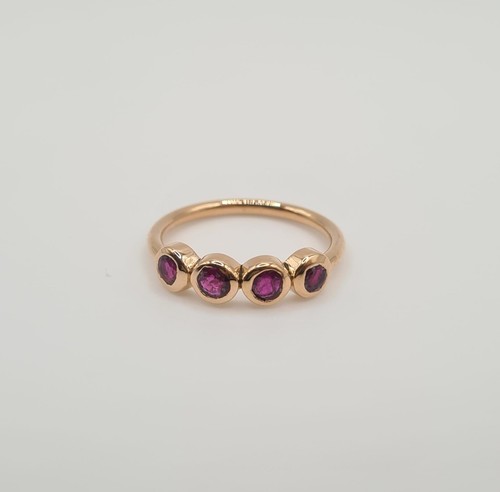 Bague or rose 18 carats sertie de rubis rose - Imagen 5 de 6