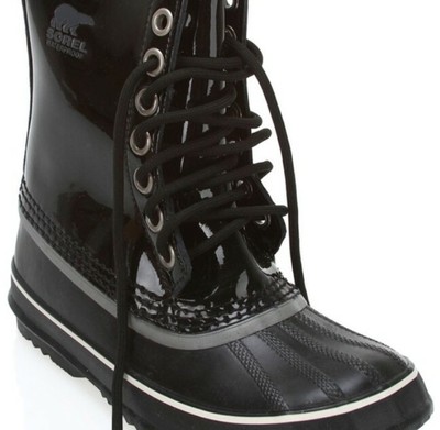 sorel black rain boots