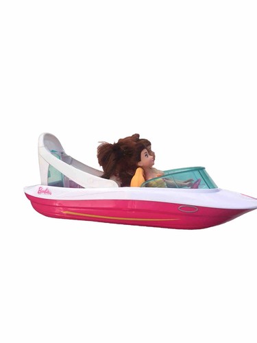 Mattel Barbie Doll Boat 17in Dolphin Magic Ocean View Boat Foldable Canopy - Picture 16 of 19