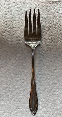 Vintage Oneida Community Silver Plate Sheraton Large Serving Fork 8 1/2''