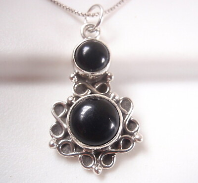 FOTL Symbol Black Necklace オニキス925silver Black Onyx Infinity Symbol 925 Sterling Silver Necklace | eBay