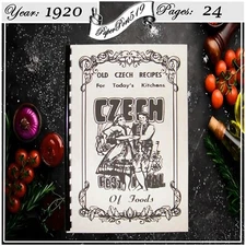 1920 Old Czech Recipes For Today's Kitchens Vintage Cook Book 24 Pages