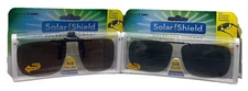 2 Pair Solar Shield Polarized Clip On Sunglasses - 54 RecM & 58 RecG - Brand New