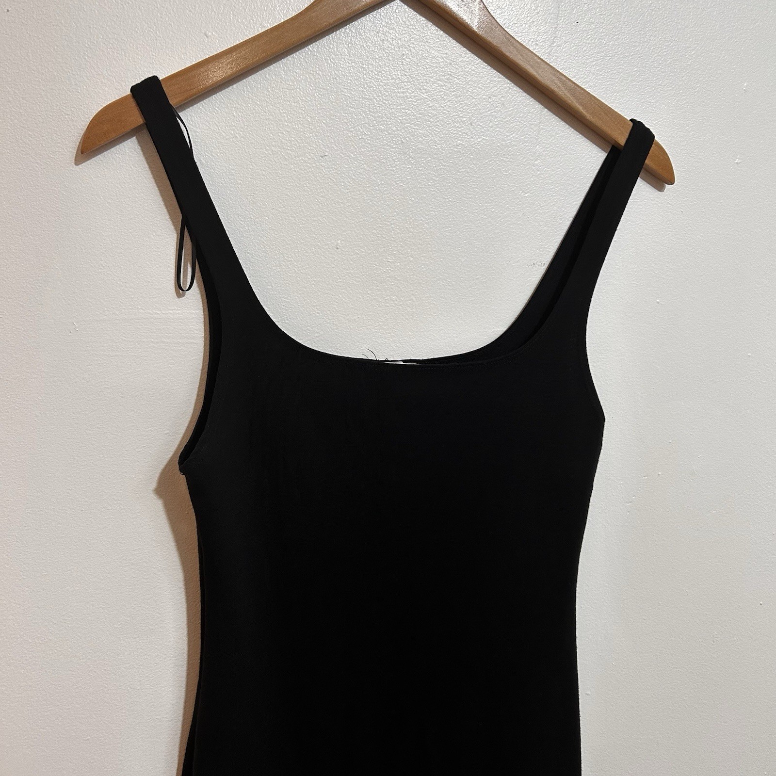 Zara Midi Basic Black Lightweight Sleeveless Dres… - image 2