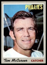 1970 Topps #90 Tim McCarver EX+ Philadelphia Phillies NICE EXMT