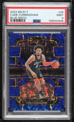 2023-24 Panini Select Concourse Blue Disco Prizm 3/25 Cade Cunningham #26 3d3