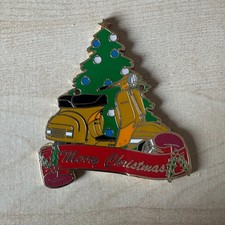 Plakette Badge Roller Moped Vespa Piaggio Scooter Weihnachten Merry Christmas
