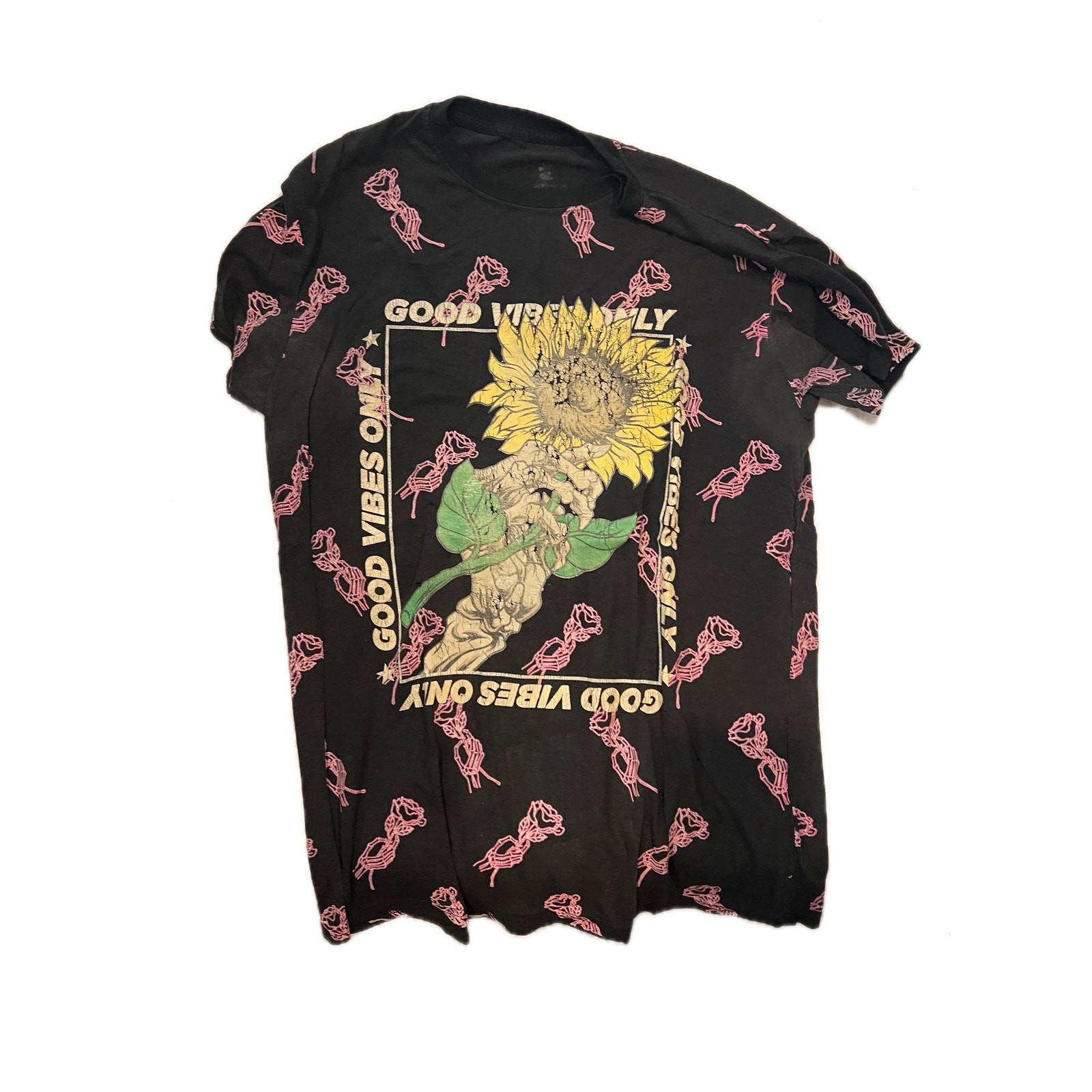 Launder Good Vibes Black TShirt Mens L