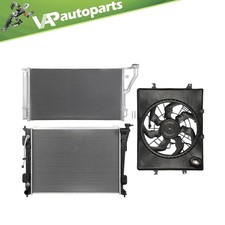 Cooling Fan and Radiator Condenser Assembly For 2011-2012 Hyundai Sonata 2.4L