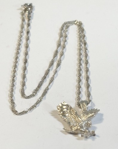 Uniquely Designed Hawk Pendant in Sterling Silver, 925 Sterling Silver Victorian Motif Necklace