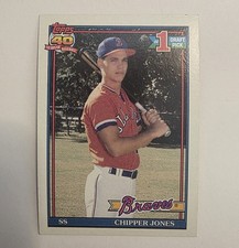 1991 TOPPS #333 CHIPPER JONES ROOKIE RC ATLANTA BRAVES