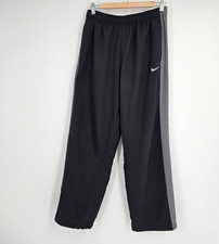 Nike Dri-Fit Track Pants Men's Size Medium Black Gray 37786-011 Polyester