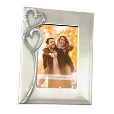 Picture Frame 4x6 with Hearts   Thoughtful Gift Idea for Weddings, 4X6 Silver