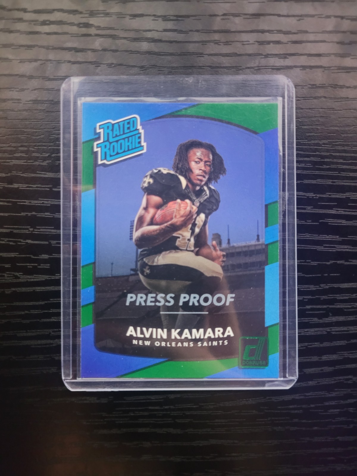 Alvin Kamara - 2017 Panini Donruss Rated Rookie Green Press Proof #349
