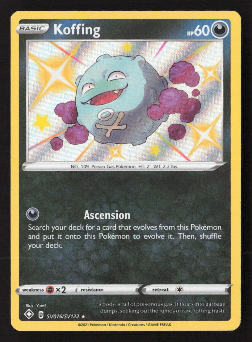 Koffing Shiny Holo Rare Shining Fates: Shiny Vault SV076/SV122 NM