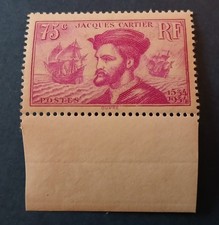 Timbre France Neuf **-1934- YT 296- Jacques Cartier-