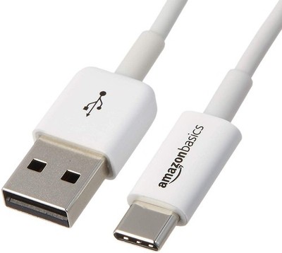 Amazon Basics USB-C auf USB-A 2.0 Kabel 480 Mbit/s Schnellladung 1.8m Weiß