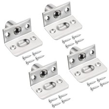 4Pcs Steel Closet Door Ball Catch with Strike Ball Latch Hardware Silver