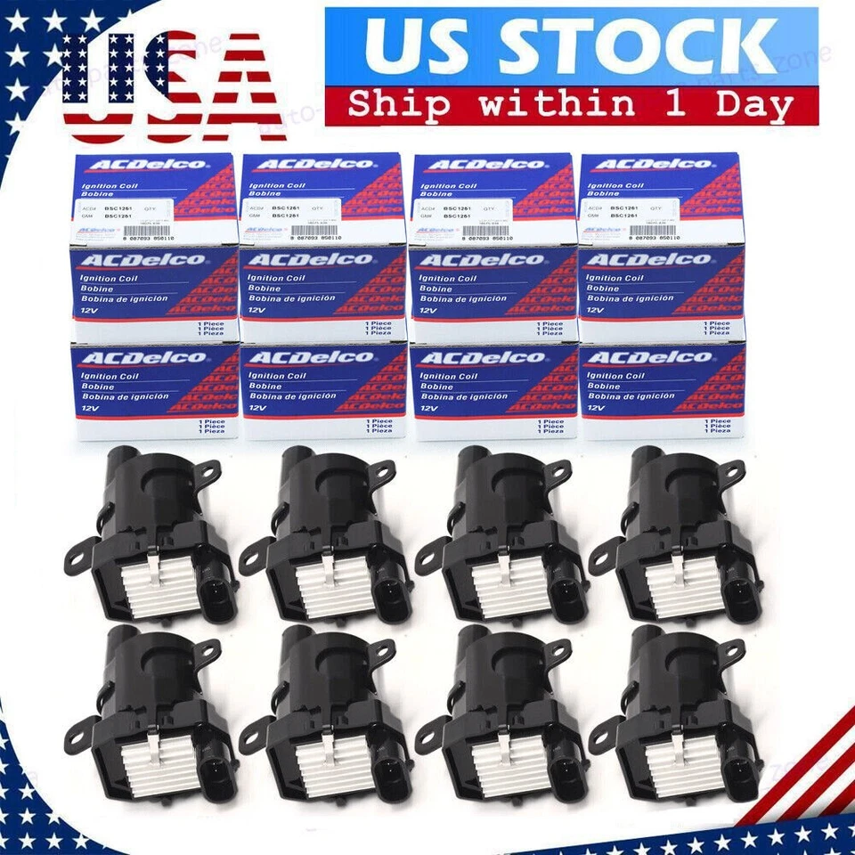 8PCS OEM Ignition Coils For Chevrolet G/M 5.3L 6.0L 4.8L BSC1251 D585 UF262 NEW! - Image 2 of 4