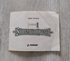 Castlevania 2 Simon's Nintendo NES Aut&eacute;ntico Caja Manual y Funda Solo - Sin Juego