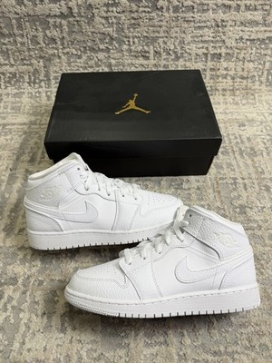 Größe 3 - Nike Turnschuhe Air Jordan 1 Mid Triple White 554725-130