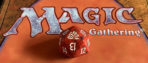 Magic the Gathering- Spindown d20 Life Counter - Beatdown - Black Lotus - Red