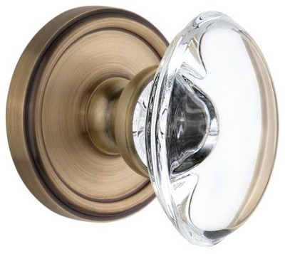 Grandeur GEOPRO_PSG_238 Georgetown Solid Brass Rose Passage Knob - Brass