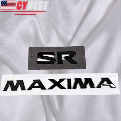#ad #ad For 2012 2021 Maxima SR Gloss Black Trunk Lid Emblem Badge Set Rear Nameplate $34.04