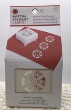Martha Stewart Crafts Paper   Nordic Snowflake   Punch All Over Page New In Box